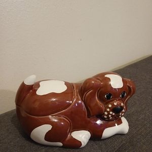 Dog shape cookie jar